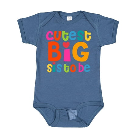 Inktastic Cutest Big Sis to Be Gift Baby Girl Bodysuit
