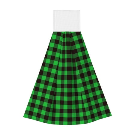 Disketp Buffalo Plaid Green Black Hanging Kitchen Towel Tie Towels Tea Bar Dish Cloths Dry Towel for Laundry Room Decor (18*14in)
Disketp Buffalo Plaid Green Black Hanging Kitchen Towel Tie Towels Tea Bar Dish Cloths Dry Towel for Laundry Room Decor (18*14in)