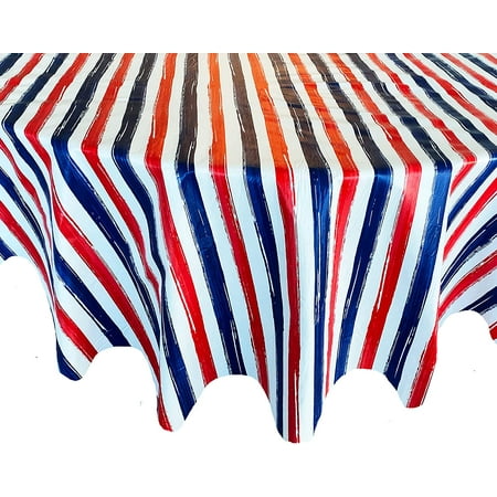 Newbridge Brushstroke Stripe Red White and Blue Patriotic Vinyl Tablecloth With Flannel Backing American Stripe Print Indoor Outdoor Vinyl Tablecloth 60 Inch x 84 Inch Oval
Newbridge Brushstroke Stripe Red White and Blue Patriotic Vinyl Tablecloth With Flannel Backing American Stripe Print Indoor Outdoor Vinyl Tablecloth 60 Inch x 84 Inch Oval
