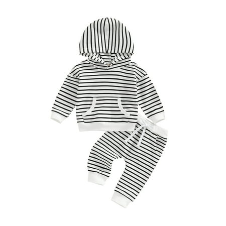 jaweiw Toddler Baby Unisex Casual Outfits Set Stripe Printed Long Sleeve Hooded Tops + Patchwork Long Pants 3 6 12 18 24 Month 3 Years
jaweiw Toddler Baby Unisex Casual Outfits Set Stripe Printed Long Sleeve Hooded Tops + Patchwork Long Pants 3 6 12 18 24 Month 3 Years