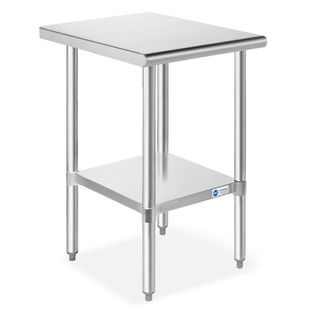 GRIDMANN 18 x 30 Inch Stainless Steel Table w/ Undershelf NSF Commercial Kitchen Work & Prep Table