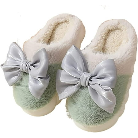 CoCopeanut Women Faux Fur Slippers Winter Cozy Warm Plush Lined House Slippers with Bow Decoration
CoCopeanut Women Faux Fur Slippers Winter Cozy Warm Plush Lined House Slippers with Bow Decoration