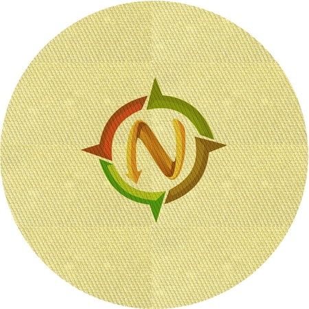 Ahgly Company Indoor Round Patterned Sun Yellow Area Rugs 3 Round