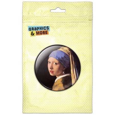 The Girl With The Pearl Earring Vermeer Refrigerator Button Magnet
