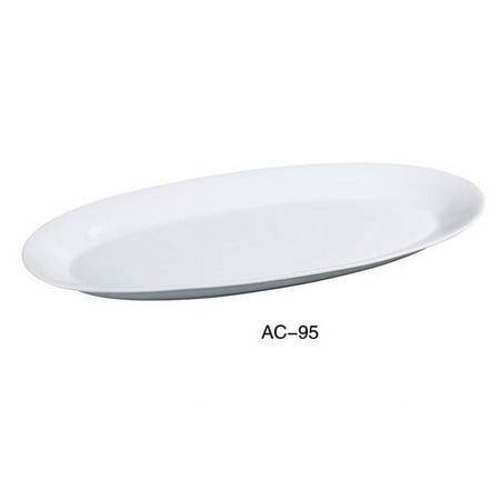 

Yanco AC-95 25 in. ABCO Oval Platter - Porcelain Super White - Pack of 2