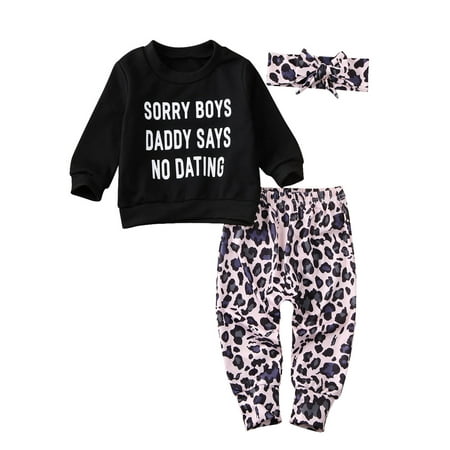XBTCLXEBCO Baby Girls Newborn 3PCS Clothes Top Printed T Shirt Leopard Pants Headband Sweatshirt Infant Outfit Clothing Sets Bodysuit
XBTCLXEBCO Baby Girls Newborn 3PCS Clothes Top Printed T Shirt Leopard Pants Headband Sweatshirt Infant Outfit Clothing Sets Bodysuit