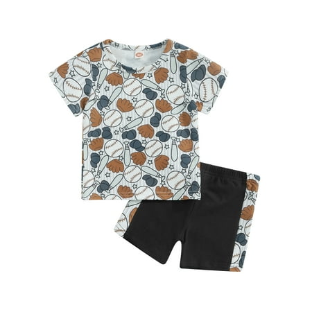 Qtinghua Toddler Baby Boy Baseball Outfits Short Sleeve T-Shirt Top and Shorts Set 2Pcs Infant Summer Clothes
Qtinghua Toddler Baby Boy Baseball Outfits Short Sleeve T-Shirt Top and Shorts Set 2Pcs Infant Summer Clothes