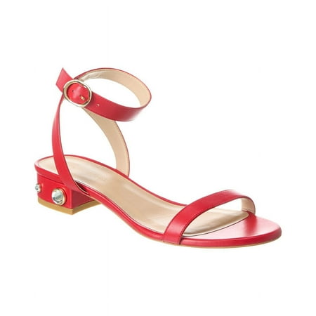 Stuart Weitzman Dancer Allshine 25 Leather Sandal 8.5 Red