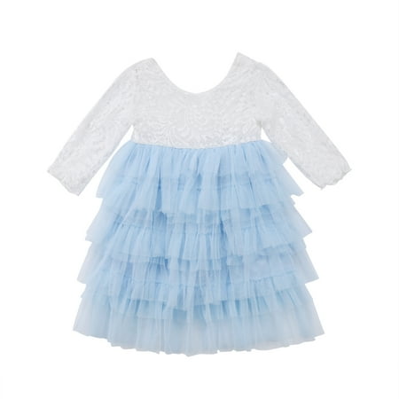 Qtinghua Toddler Baby Girls Lace Tutu Dresses Casual Kids Long Sleeve Backless Flower Tulle Princess Party Dress Blue 3-4 Years
Qtinghua Toddler Baby Girls Lace Tutu Dresses Casual Kids Long Sleeve Backless Flower Tulle Princess Party Dress Blue 3-4 Years