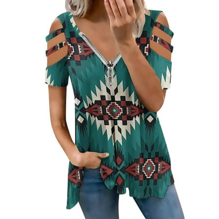 MPWEGNP Fashion Blouse For Women Western Shirt Zipper Pullover Short Sleeve Color Block V Neck Fashion Casual Top Vintange Print T Shirt Pajama Shirt Womens Loose Fit Womens Tunic
MPWEGNP Fashion Blouse For Women Western Shirt Zipper Pullover Short Sleeve Color Block V Neck Fashion Casual Top Vintange Print T Shirt Pajama Shirt Womens Loose Fit Womens Tunic