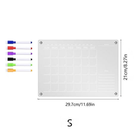 ZSIFEN Acrylic Magnetic Calendar Fridge Magnet Monthly and Weekly Calendar with 6 pens A4
ZSIFEN Acrylic Magnetic Calendar Fridge Magnet Monthly and Weekly Calendar with 6 pens A4
