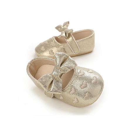 Rotosw Baby Girls Mary Jane Soft Sole Crib Shoes Prewalker Flats Newborn Princess Dress Shoe Infant Non-Slip First Walkers Gold 6-12 months
Rotosw Baby Girls Mary Jane Soft Sole Crib Shoes Prewalker Flats Newborn Princess Dress Shoe Infant Non-Slip First Walkers Gold 6-12 months