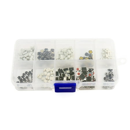 Feiruifan 250Pcs Power Button Small High-precision Structure Metal Tact Switch Button Assortment for Car Remote Control
Feiruifan 250Pcs Power Button Small High-precision Structure Metal Tact Switch Button Assortment for Car Remote Control