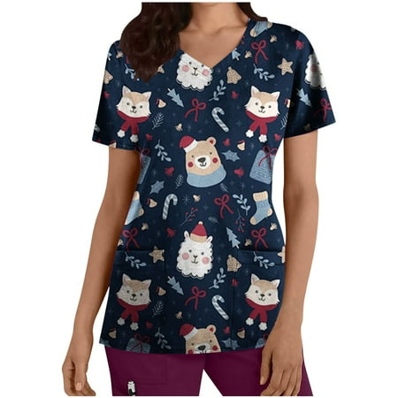 Christmas Scrub Top for Women Cute Xmas Graphic Print Basic Fit V Neck Short Sleeve Shirt Vintge Streetwear Sweatshirt
Christmas Scrub Top for Women Cute Xmas Graphic Print Basic Fit V Neck Short Sleeve Shirt Vintge Streetwear Sweatshirt