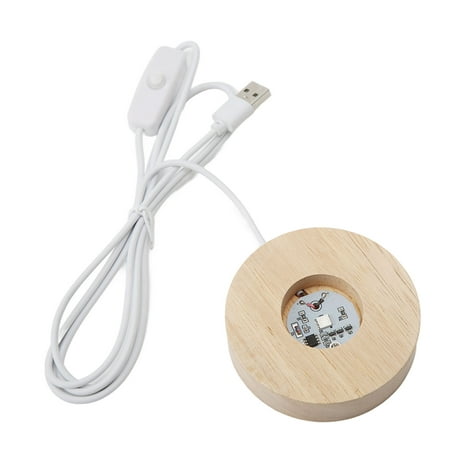 Flash Sale LED Light Base USB Interface Oak Wood Material Round 2cm/0.8in Thickness Glowing Decorative Display Lamp for Home 5VColorful Base
Flash Sale LED Light Base USB Interface Oak Wood Material Round 2cm/0.8in Thickness Glowing Decorative Display Lamp for Home 5VColorful Base