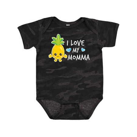 Inktastic I Love My Momma with Pineapple Gift Baby Boy Bodysuit