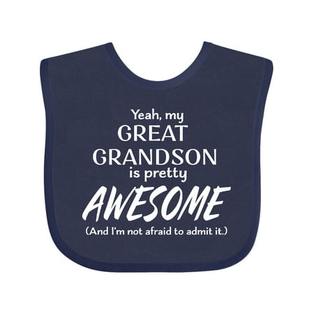 Inktastic Yeah My Great Grandson is Pretty Awesome Gift Baby Boy or Baby Girl Bib
Inktastic Yeah My Great Grandson is Pretty Awesome Gift Baby Boy or Baby Girl Bib