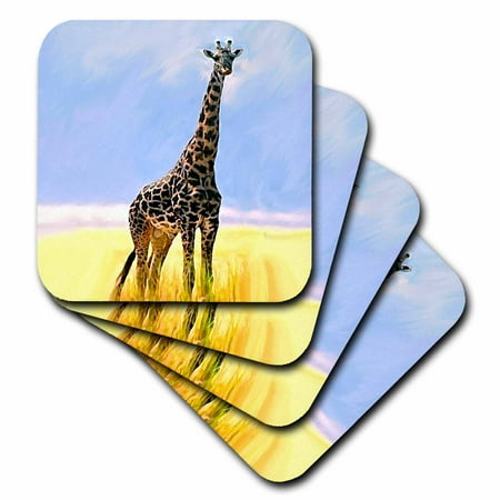 Giraffe set of 4 Coasters - Soft cst-309-1