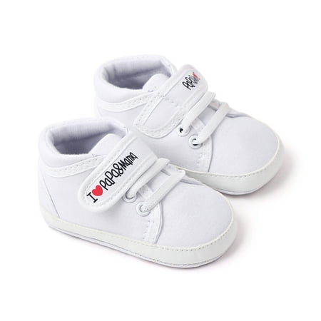 Baby Girls Boys White Sneaker Spring Autumn Casual Anti-Slip Rubber Sole Letter Print Infant Toddler Shoes
Baby Girls Boys White Sneaker Spring Autumn Casual Anti-Slip Rubber Sole Letter Print Infant Toddler Shoes