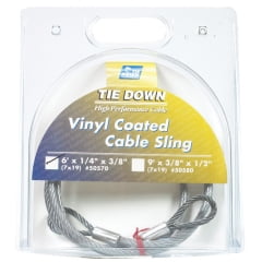 Tie Down Engineering Tie Down Engineering - 50570 - Clear Vinyl Galvanized Steel 1/4 in. Dia. x 6 ft. L Cable Sling
Tie Down Engineering Tie Down Engineering - 50570 - Clear Vinyl Galvanized Steel 1/4 in. Dia. x 6 ft. L Cable Sling
