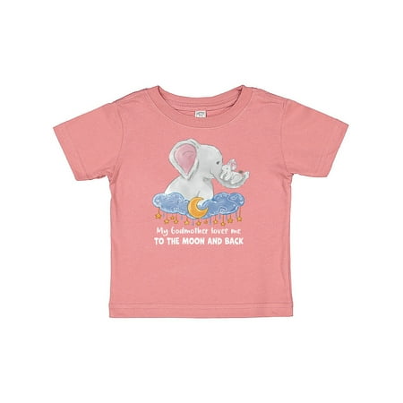 Inktastic My Godmother Loves me to the Moon and Back Elephant Family Gift Baby Boy or Baby Girl T-Shirt
Inktastic My Godmother Loves me to the Moon and Back Elephant Family Gift Baby Boy or Baby Girl T-Shirt