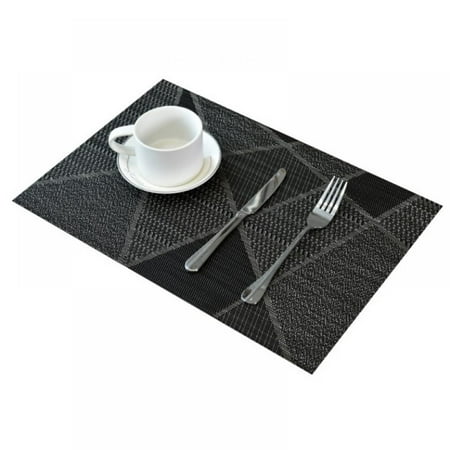 Placemats for Dining Table - Washable Vinyl Woven Insulation Anti-Slip Heat Resistant Kitchen Table Mats 18 x 12 Inches 
Placemats for Dining Table - Washable Vinyl Woven Insulation Anti-Slip Heat Resistant Kitchen Table Mats 18 x 12 Inches