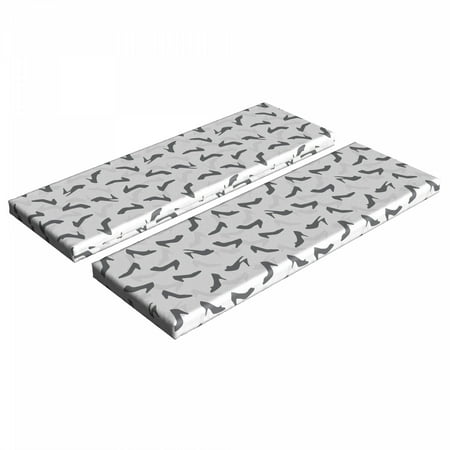 High Heels Bench Cushion Set of 2 Simplistic Woman Shoe Silhouette Patterns Greyscale Print Standard Size Foam Pad and Decorative Cover Charcoal Grey Pale Grey by Ambesonne
High Heels Bench Cushion Set of 2 Simplistic Woman Shoe Silhouette Patterns Greyscale Print Standard Size Foam Pad and Decorative Cover Charcoal Grey Pale Grey by Ambesonne
