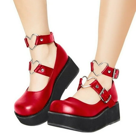 Brand New female lolita cute women s pumps platform wedges high heels pumps sweet gothic cosplay shoes woman Girls Gift