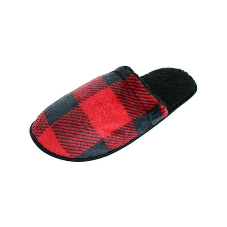 Polar Extreme Buffalo Plaid Sherpa Lined Slippers (Men)
