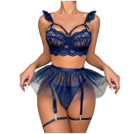 REORIAFEE Women Sexy Lingerie Sleepwear Honeymoon Fashion Sexy Cute Lingerie Hollow Lace Sexy Underwear Thong Garter Belt Suit Navy M
REORIAFEE Women Sexy Lingerie Sleepwear Honeymoon Fashion Sexy Cute Lingerie Hollow Lace Sexy Underwear Thong Garter Belt Suit Navy M