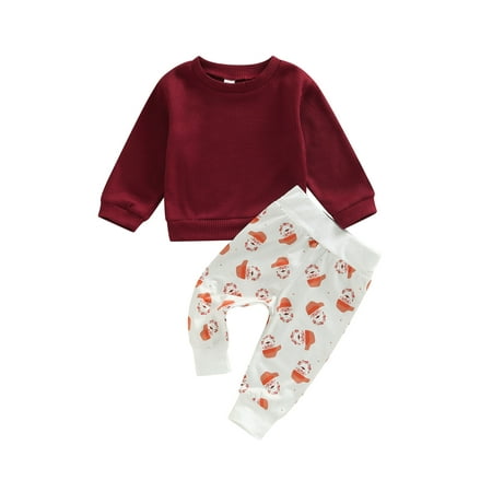 Amuver Newborn Baby Christmas Clothes 2Pcs Set Solid Color Waffle Long Sleeve Pullover + Christmas Tree Print Long Pants
Amuver Newborn Baby Christmas Clothes 2Pcs Set Solid Color Waffle Long Sleeve Pullover + Christmas Tree Print Long Pants