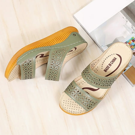 Cathalem Sandals Summer Fashion Toe Slippers Slope Peep And Spring Ladies With Hollow Roman Women s sandals Womens Slippers Cute Green 8.5
Cathalem Sandals Summer Fashion Toe Slippers Slope Peep And Spring Ladies With Hollow Roman Women s sandals Womens Slippers Cute Green 8.5
