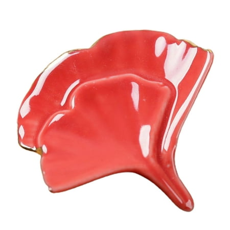 Farfi Chopsticks Stand Japanese Style Reusable Ginkgo Leaf Shape Dinner Ceramic Chopsticks Spoon Rest Household Supplies (Red) 
Farfi Chopsticks Stand Japanese Style Reusable Ginkgo Leaf Shape Dinner Ceramic Chopsticks Spoon Rest Household Supplies (Red)