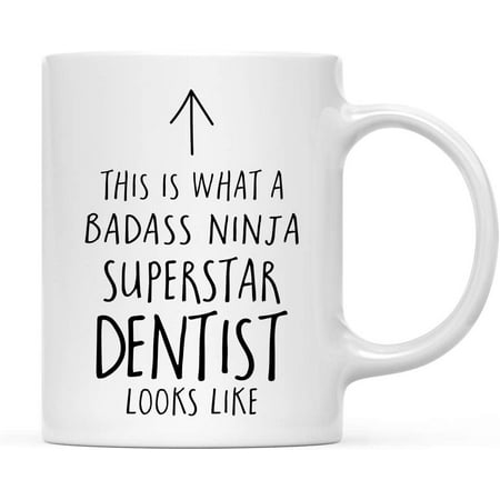 CTDream Funny 11oz. Ceramic Coffee Tea Mug Gift This is What a Badass Ninja Superstar Dentist Looks Like 1-Pack Birthday Christmas Gift Retirement Ideas Coworker
CTDream Funny 11oz. Ceramic Coffee Tea Mug Gift This is What a Badass Ninja Superstar Dentist Looks Like 1-Pack Birthday Christmas Gift Retirement Ideas Coworker