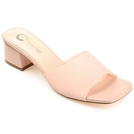 Journee Collection Womens Jaydin Tru Comfort Foam Slip On Block Heel Sandals