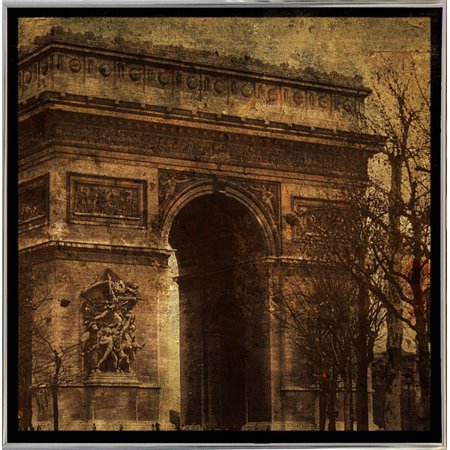 Arc de Triomphe-JOHGOL92887 Print 15.75"x15.75" by John W. Golden in a Silver Metal Frame