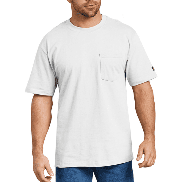 Genuine Dickies Men's and Big Men's Short Sleeve Heavy Weight Pocket T-Shirt, 2 Pack