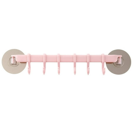 Corner viscose hook kitchen wall hanging 6 row hook bathroom nail-free hanger