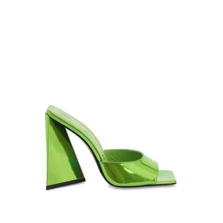 The Attico Devon Mules In Laminated Faux Patent Leather Women