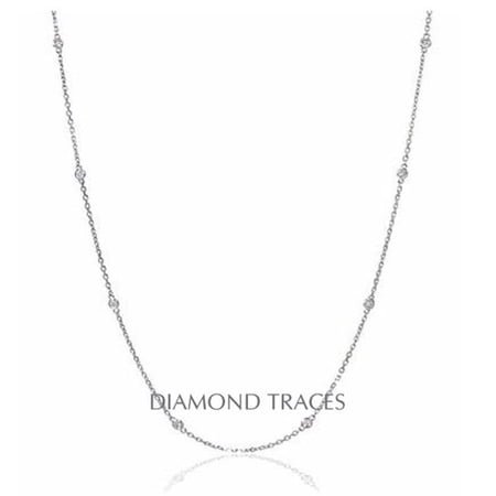 Diamond Traces D-DY-10-05-1903 0. 50 Carat Total Natural Diamonds 14K White Gold Bezel Setting Diamond by the Yard