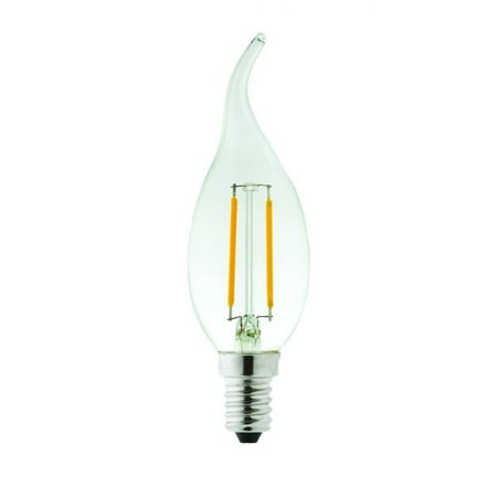 Lyveco 2 Filament LED SES Candle Wick Bulb