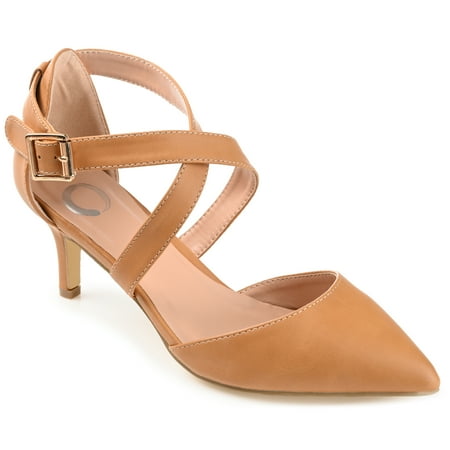 Journee Collection Womens Riva Pointed Toe Mid Heel Pumps