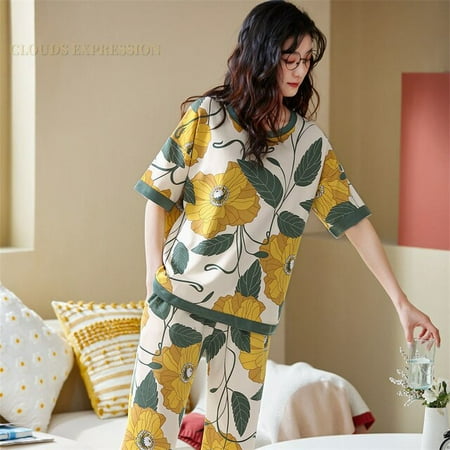 QWZNDZGR Spring Autumn Knitted Cartoon Cotton Lady Women Pajama Sets Animal Print Sleep Lounge Casual Style Pajamas Women s Fashion Set
QWZNDZGR Spring Autumn Knitted Cartoon Cotton Lady Women Pajama Sets Animal Print Sleep Lounge Casual Style Pajamas Women s Fashion Set