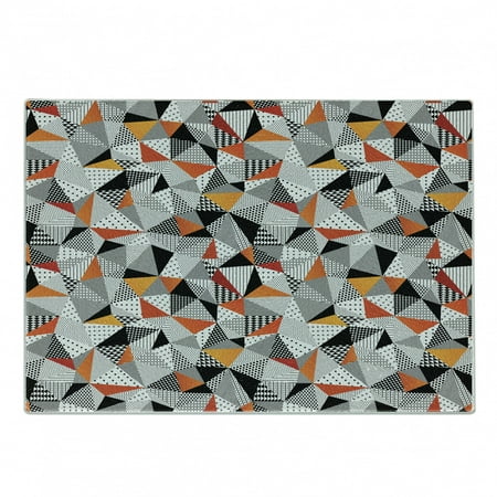 Geometric Cutting Board Polygonal Pattern Checkered Design Triangles and Lines Pattern Modern Art Decorative Tempered Glass Cutting and Serving Board Small Size Orange Black White by Ambesonne
Geometric Cutting Board Polygonal Pattern Checkered Design Triangles and Lines Pattern Modern Art Decorative Tempered Glass Cutting and Serving Board Small Size Orange Black White by Ambesonne