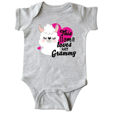 Inktastic Valentines Day This Llama Loves Her Grammy Gift Baby Girl Bodysuit
