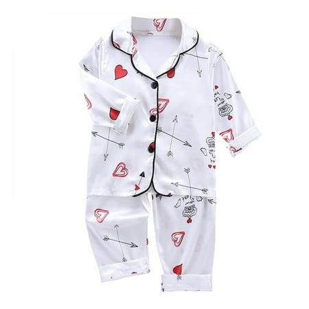 Cotton Underwear Sleepwear Baby Kids Girls Boys Heart Arrow Print Long Sleeve Pajamas Solid Color 2-Piece Sleeping Clothes
Cotton Underwear Sleepwear Baby Kids Girls Boys Heart Arrow Print Long Sleeve Pajamas Solid Color 2-Piece Sleeping Clothes