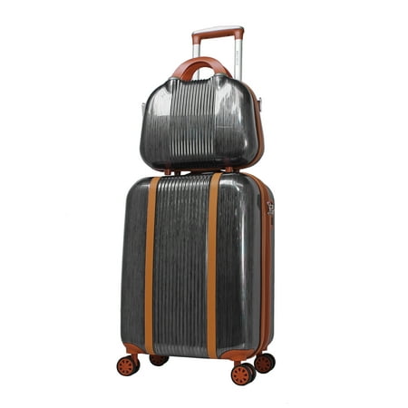 World Traveler Classique Lightweight Spinner 2-Piece Luggage Set - Black