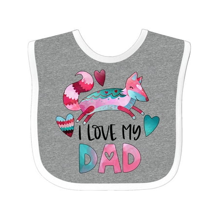 Inktastic I Love My Dad Pink and Blue Fox with Hearts Gift Baby Boy or Baby Girl Bib
Inktastic I Love My Dad Pink and Blue Fox with Hearts Gift Baby Boy or Baby Girl Bib