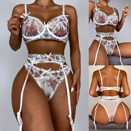 Fengqque Women Exquisite Mesh Lingerie Bra+Garter+Briefs Set Babydoll Cut-Out Sleepwear
Fengqque Women Exquisite Mesh Lingerie Bra+Garter+Briefs Set Babydoll Cut-Out Sleepwear