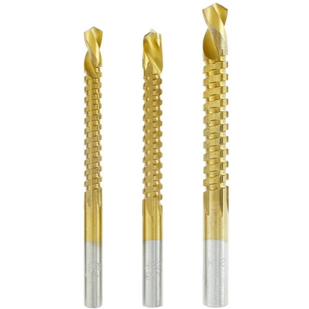 Littleduckling 3/6pcs Titanium Coated HSS Twist Drill Bits Set Serrated Grooving Spiral Drill Bit Set Precision Punching Drill Bit Set Fast Cutting Masonry Drill Bit for Metal Wood Plastic
Littleduckling 3/6pcs Titanium Coated HSS Twist Drill Bits Set Serrated Grooving Spiral Drill Bit Set Precision Punching Drill Bit Set Fast Cutting Masonry Drill Bit for Metal Wood Plastic